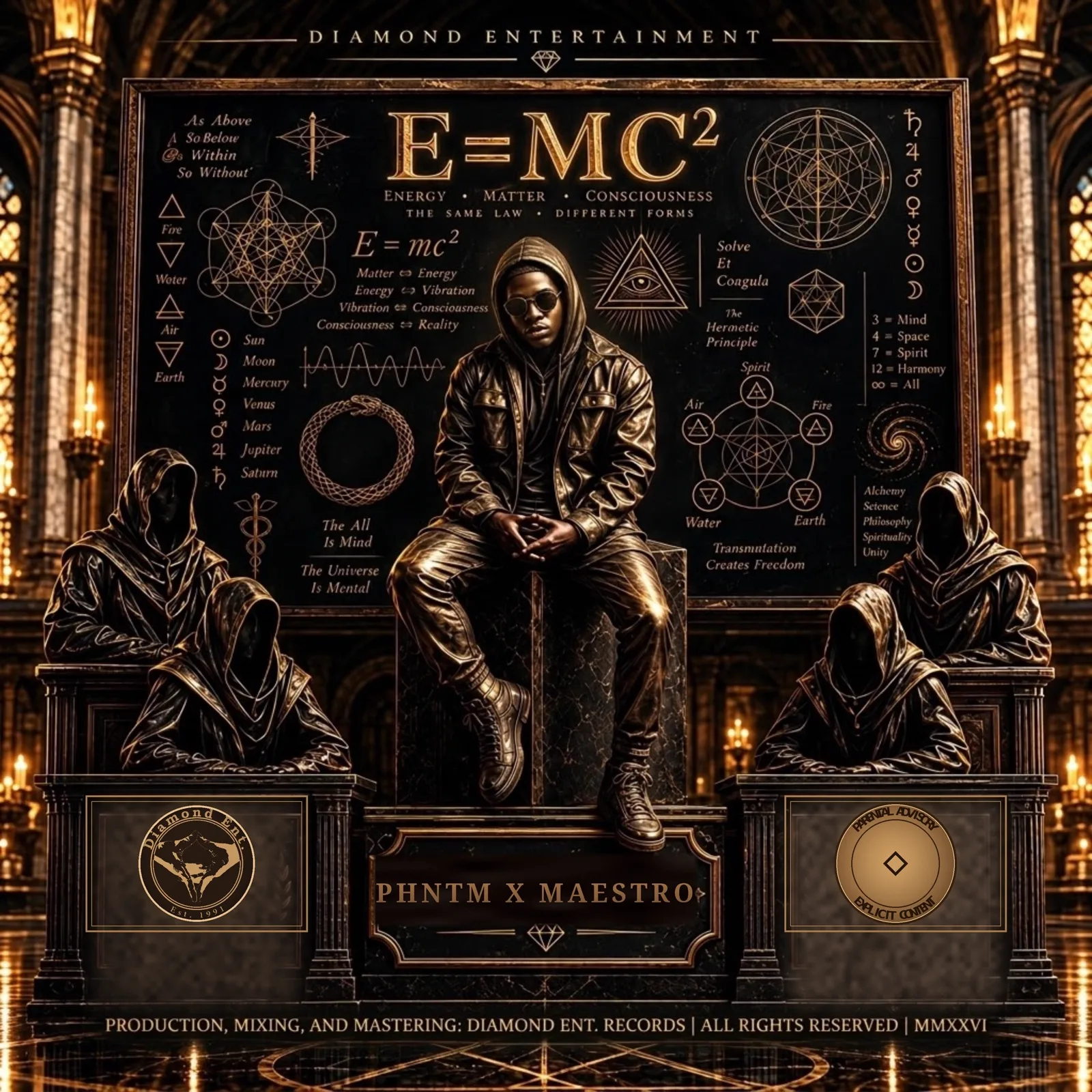 E = mc² — the new album from PHNTM X MAESTRO, out October 9, 2026