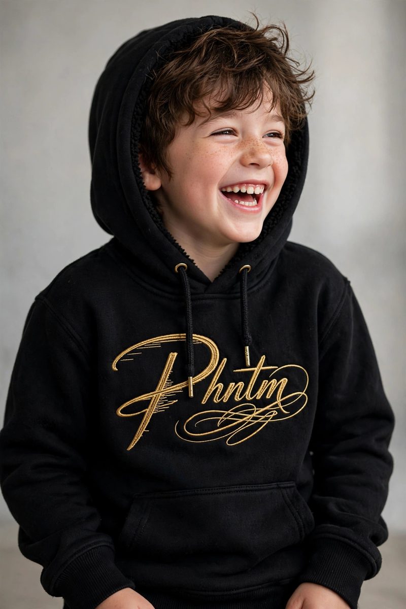 PHNTM Kids Script Hoodie mockup
