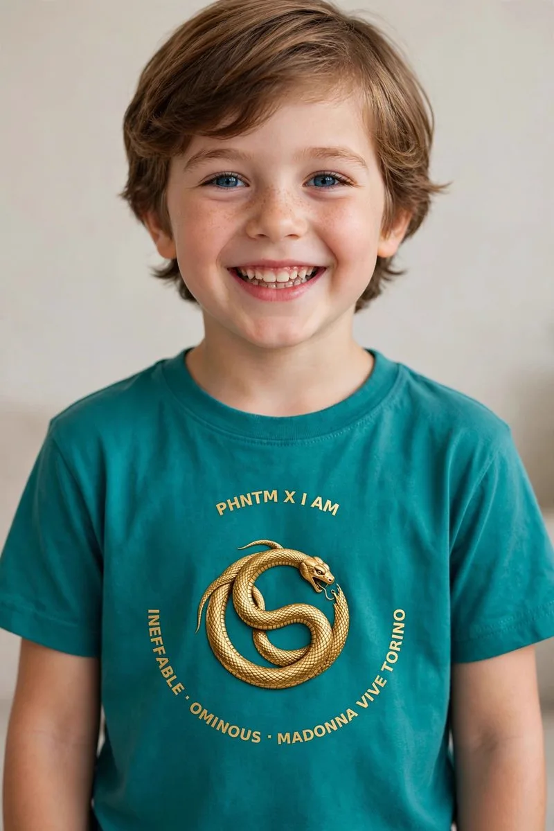 Kids' teal I AM t-shirt