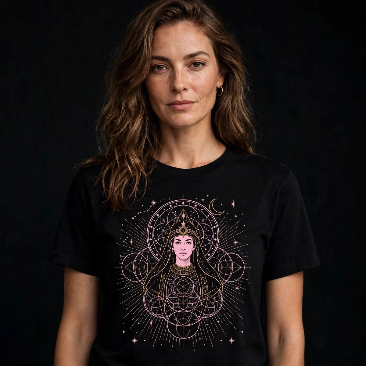 Women's I AM t-shirt with pink accent
